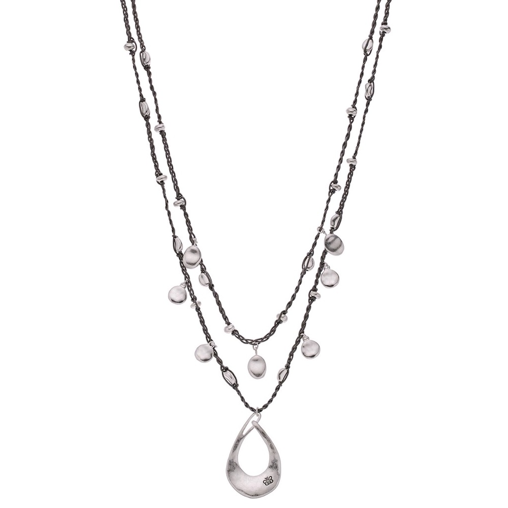 Bella Uno  NWT Two Row Cord Pendant Necklace
